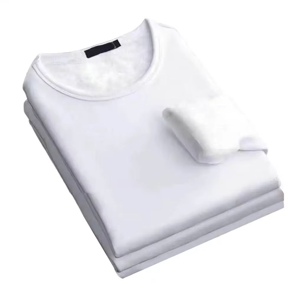 Men's Winter Long-Sleeve Fleece Thermal Base Layer Shirt with Plus Velvet Padding