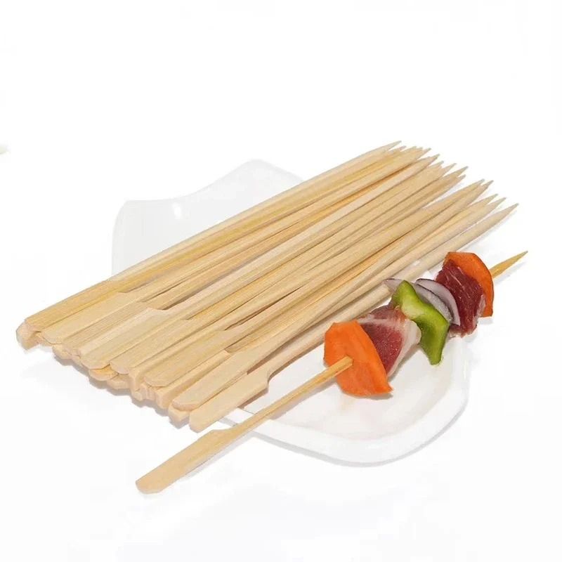 Eco-Friendly Bamboo Skewer Set – 100-Piece Multi-Length Barbecue & Fruit Forks