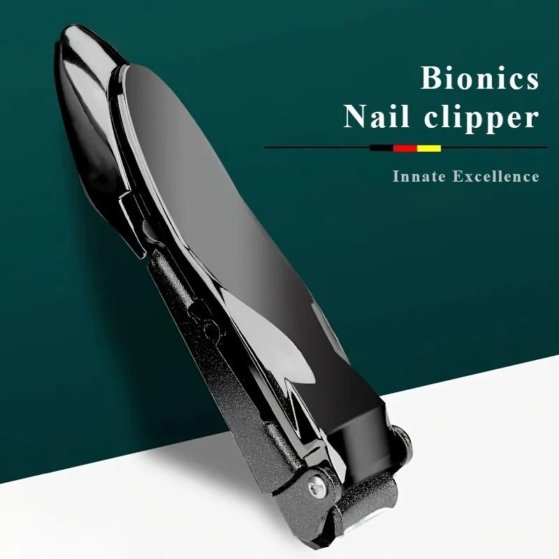 Heavy Duty Self-Catching Nail Clippers with Ergonomic Grip and Built-In Nail Collector for Men