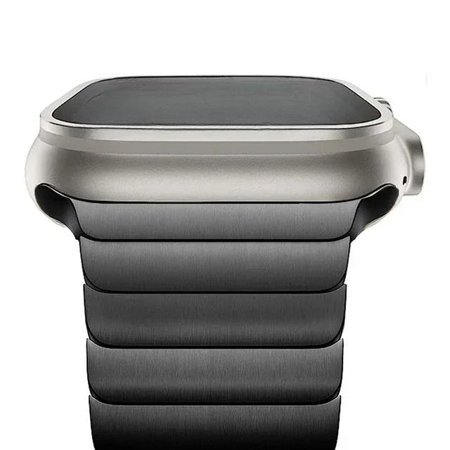 Titanium Tone Stainless Steel Link Bracelet