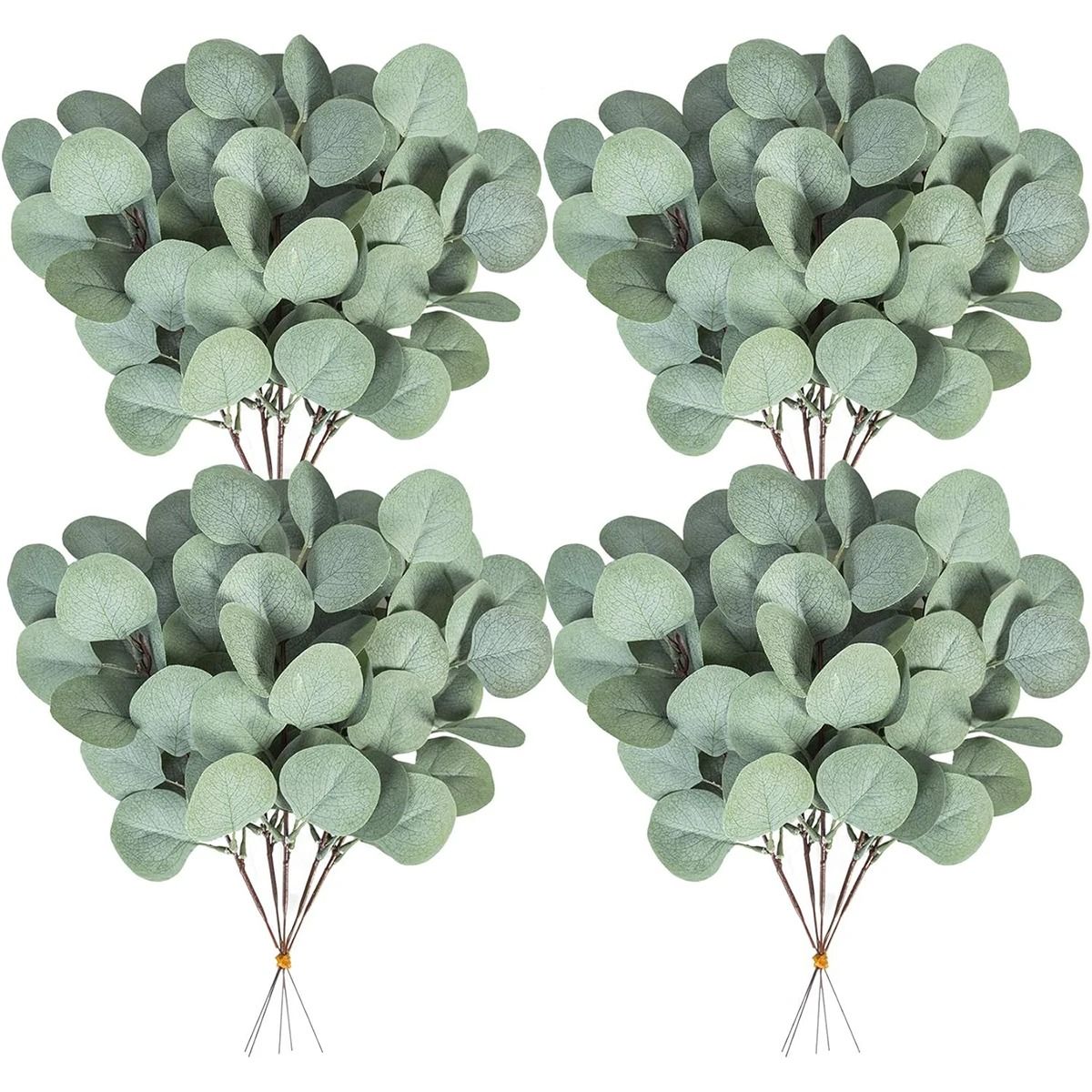 Artificial Eucalyptus Leaves Silk Greenery Stems for DIY Floral and Home Decor