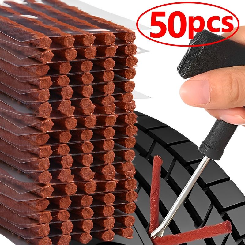 High Quality Tire Repair Strips Tubeless Rubber String Glue Seals for Car & Motorcycle Tyre Puncture Kit with Wicks