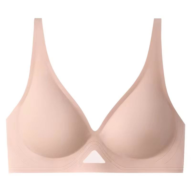 Women's Seamless Push-Up Bra With Pads U-Shape Back Wireless V-Neck Lingerie