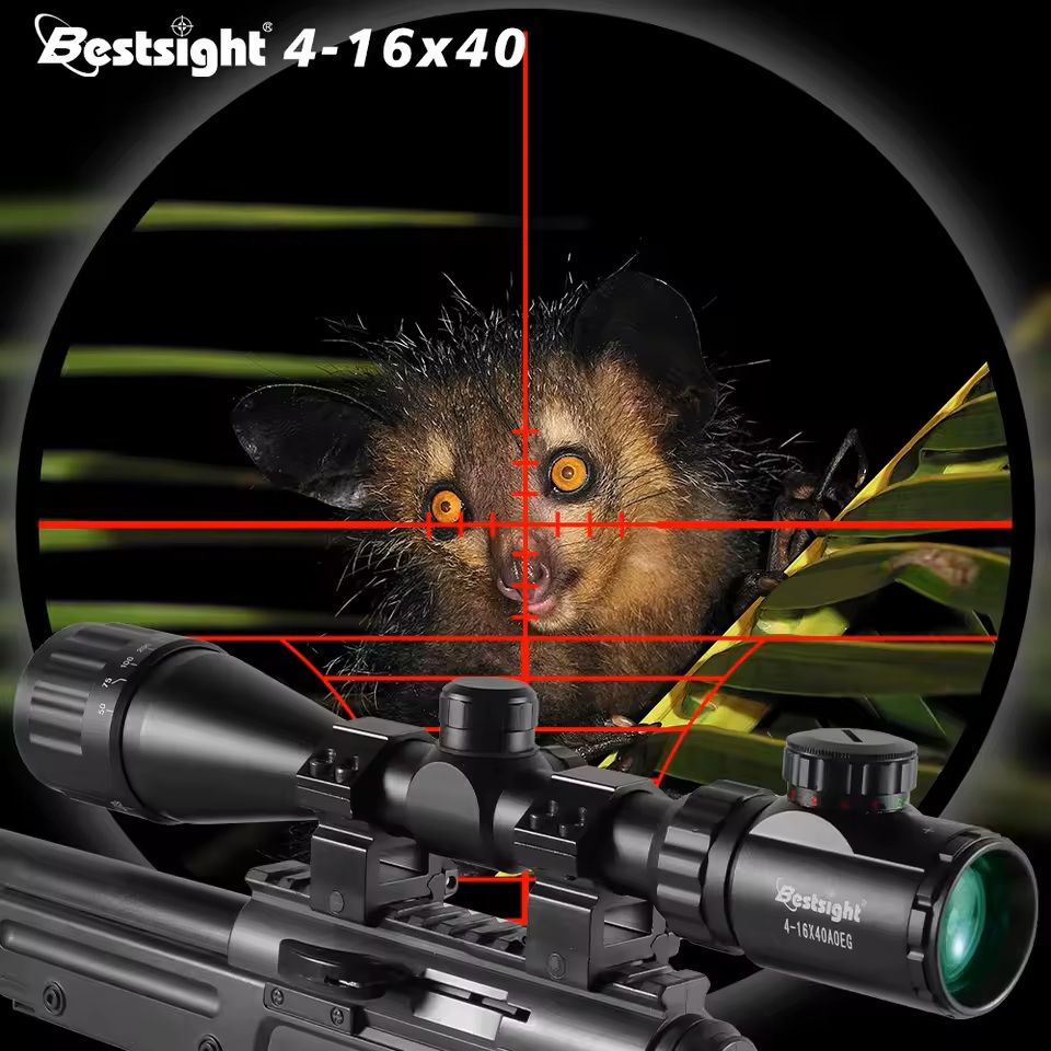 Long Range Rifle Scope with Red and Green Illumination