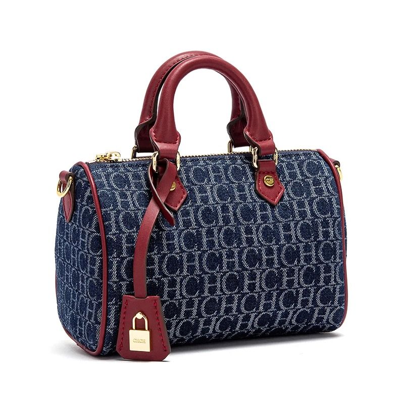 Womens Cowboy Splicing Pillow Bag Casual Party Shoulder Handbag