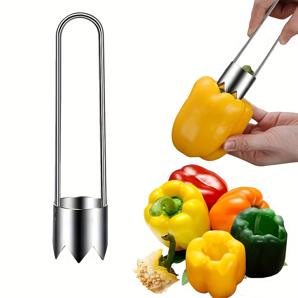 Durable Stainless Steel Corer Tool, Easy Core Removal, Fruit Vegetable Corer, Apples Peppers Tomatoes