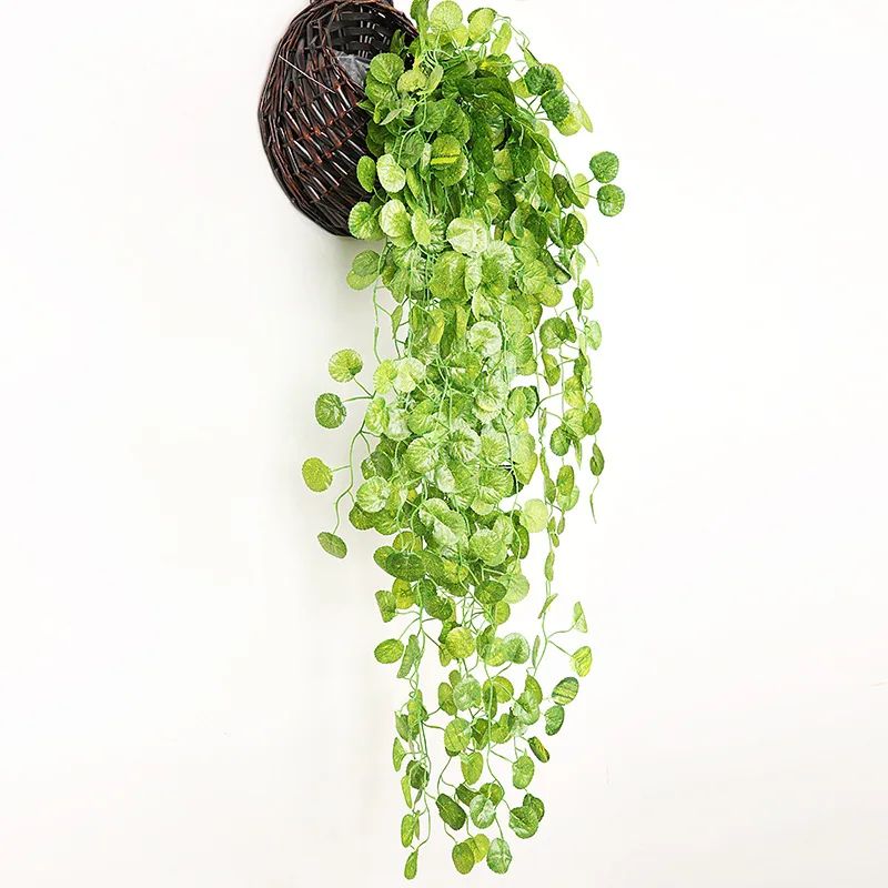 Artificial Rattan Ivy Hanging Plant Garland – Lush Green Fake Vine Wall & Garden Decor