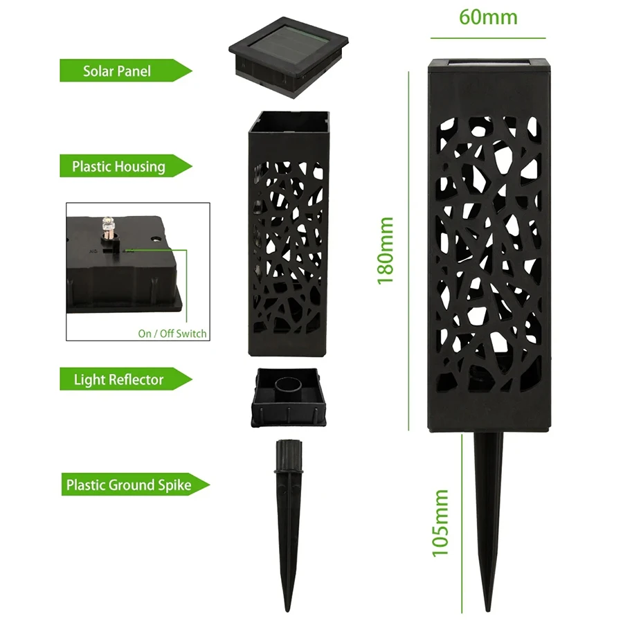 Retro Outdoor Solar LED Solar Lawn Lights, Waterproof Garden Pathway Lamp, Patio Yard Landscape Decoration Buried Light