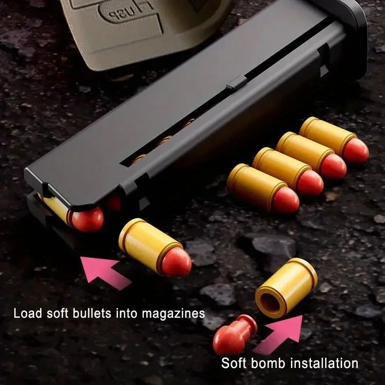 SIG17 Shell Ejecting Soft Bullet Toy Pistol with Blowback Action