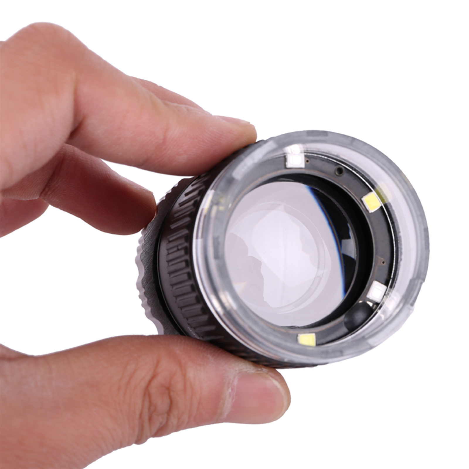 30X Loupe Magnifier with LED Light and Measuring Scale for Jewelry Inspection