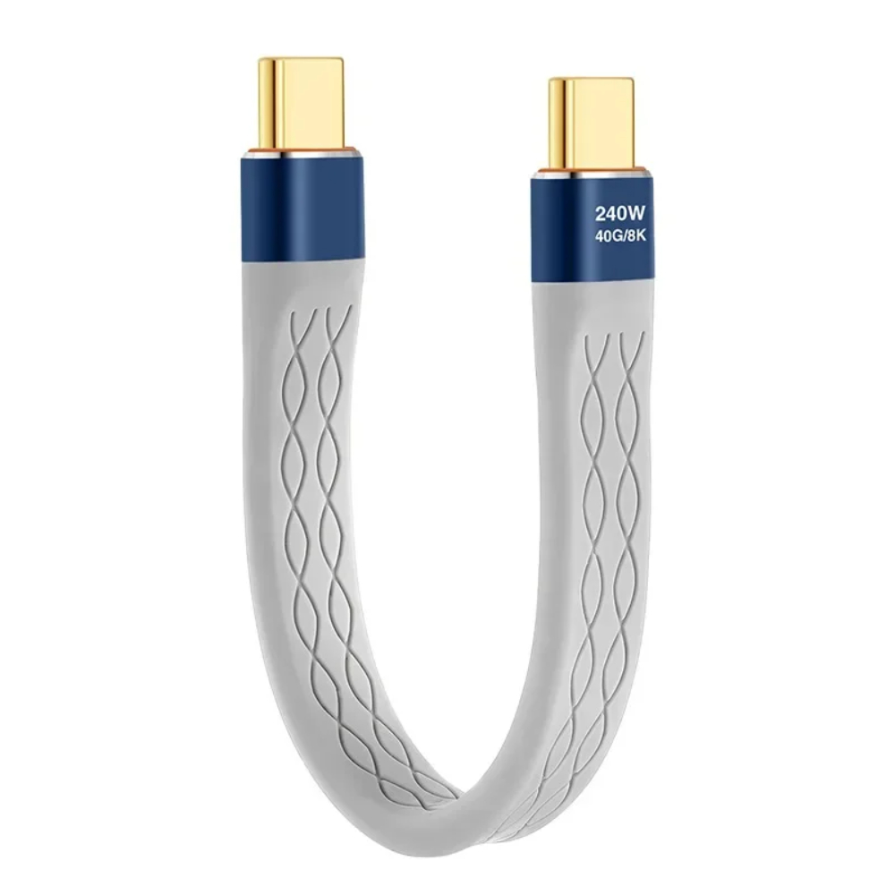 USB C to USB C Cable Fast Charging & Data Transfer, Resolution, Flat Extension Cord