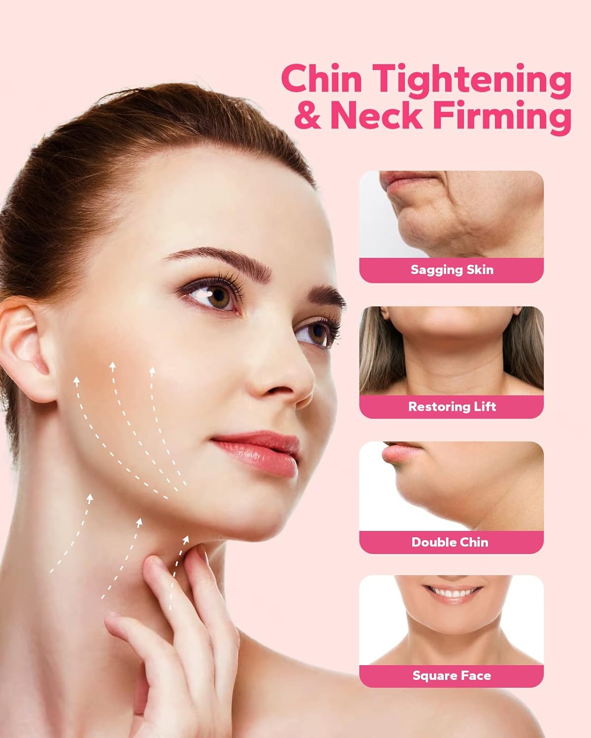 Reusable Face Strap, V Line Mask for Face Slimming, Double Chin Reducer, Chin Strap, V Shaped Belt Lift