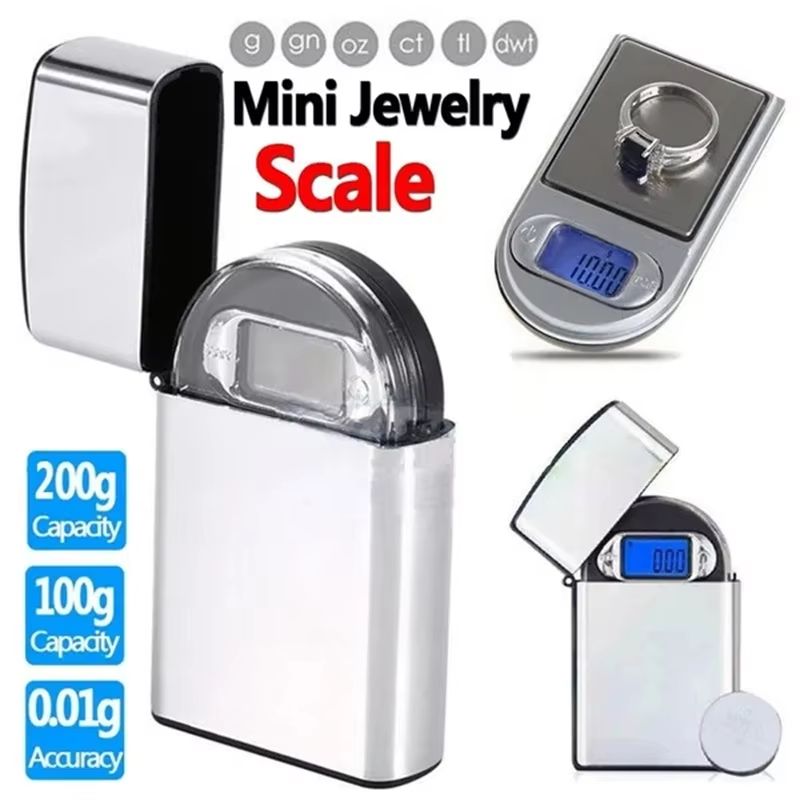 Mini Pocket Digital Precision Scale 0.00035oz Accuracy for Jewelry Reloading and Kitchen Use