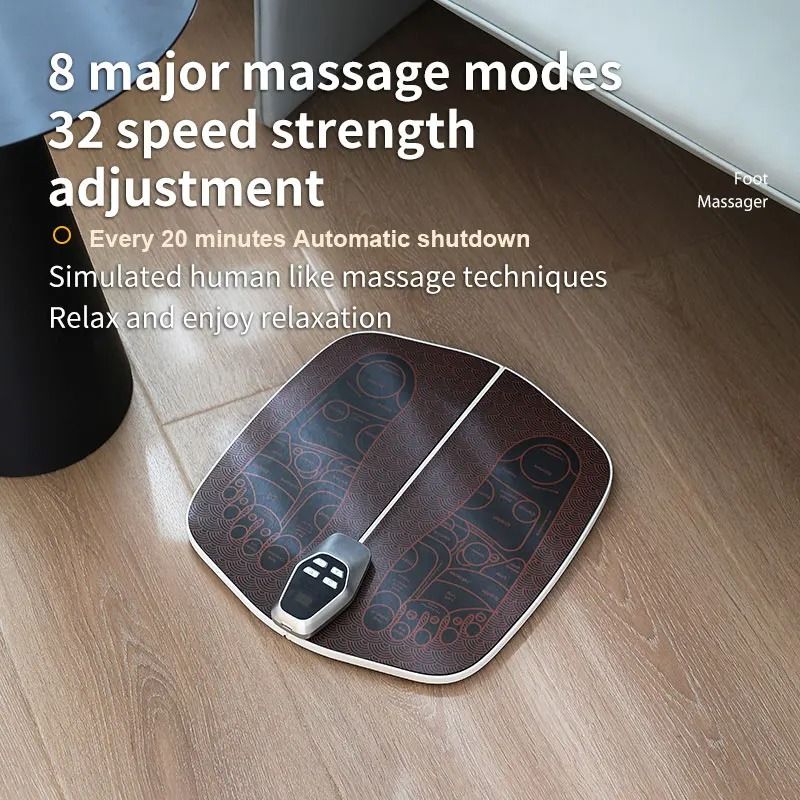 EMS Foot Massager Pad with USB Charging and Remote Control