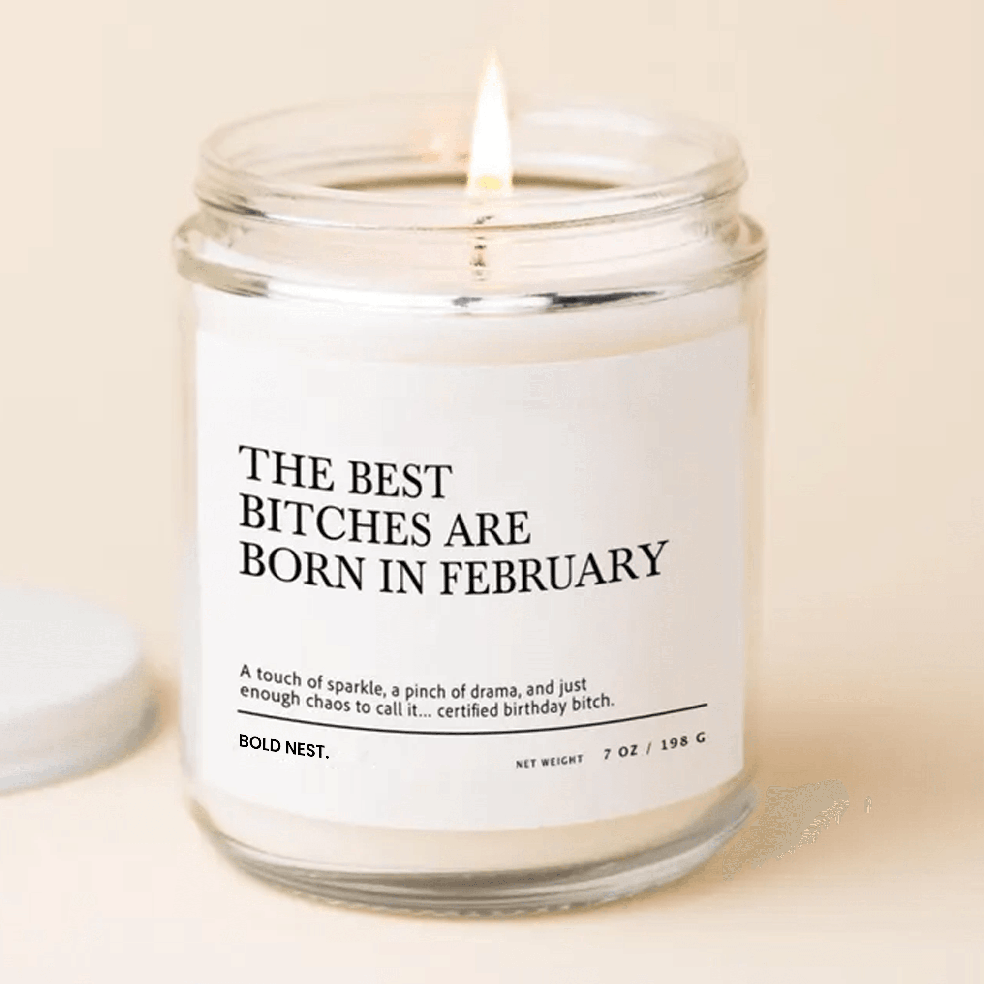 Funny February Birthday Candle Sarcastic Gift for Her 9oz Scented Candle Birthday Gift