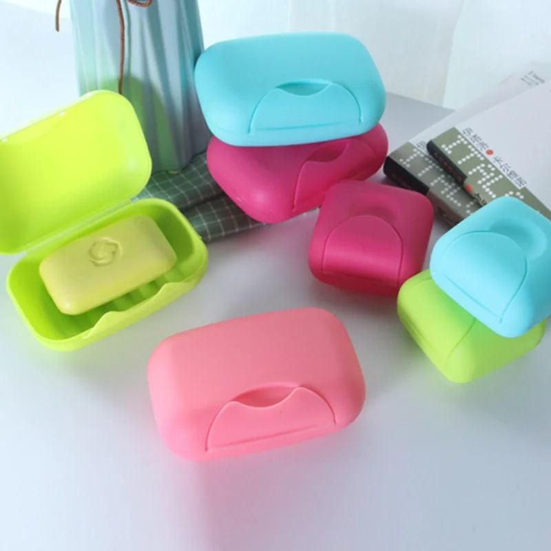 Portable Travel Soap Box with Cover for Home and Outdoor Use