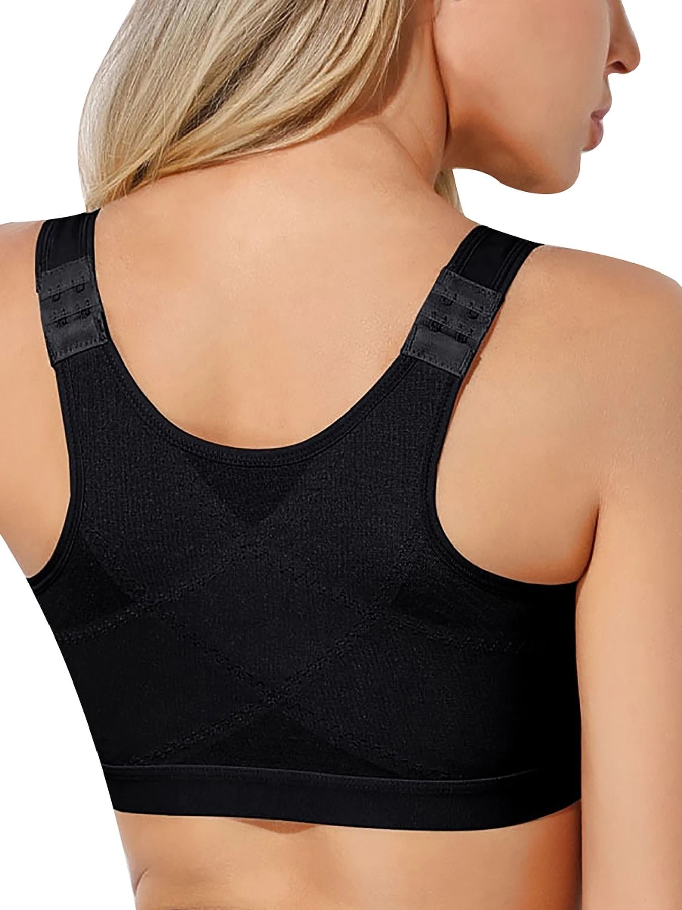 Fallsweet Plus Size Seamless Push Up Bra for Women Front Closure Bralette Lingerie