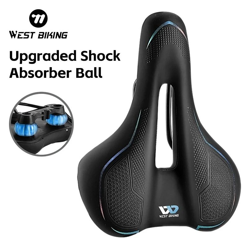 Breathable Shock Absorbing Bike Saddle Rainproof Comfort MTB Cycling Seat
