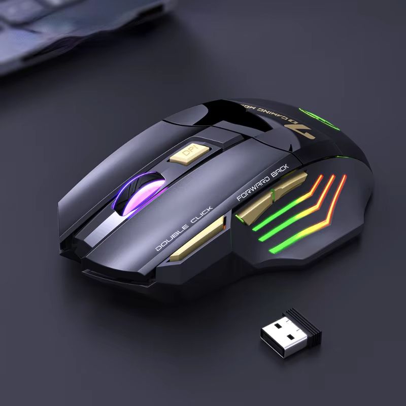 GW-X7 Dual Mode wireless gaming mouse Rechargeable Silent Bluetooth mouse with RGB Breathing Light