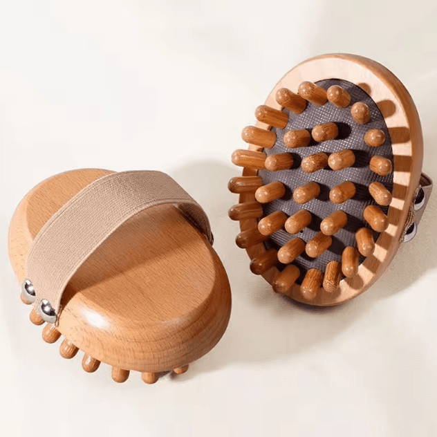Wooden Anti-Cellulite Body & Scalp Massage Brush with Air Cushion