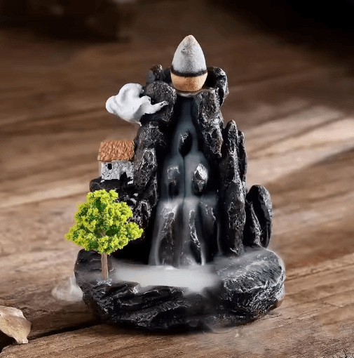 Backflow Incense Burner Waterfall – Aromatherapy Holder with Incense Cones Set