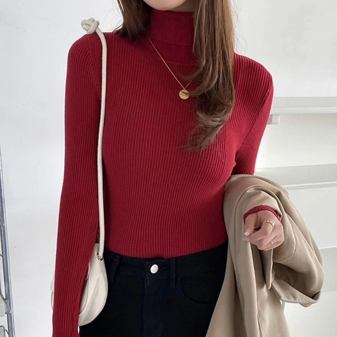 Heliar Womens Turtleneck Knitted Pullover Soft Autumn Winter Sweater