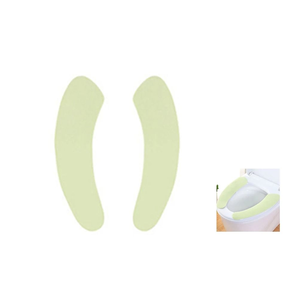 Self-Adhesive Plush Toilet Seat Pads – 1 Pair Washable Sticky Thermal Closestool Mat