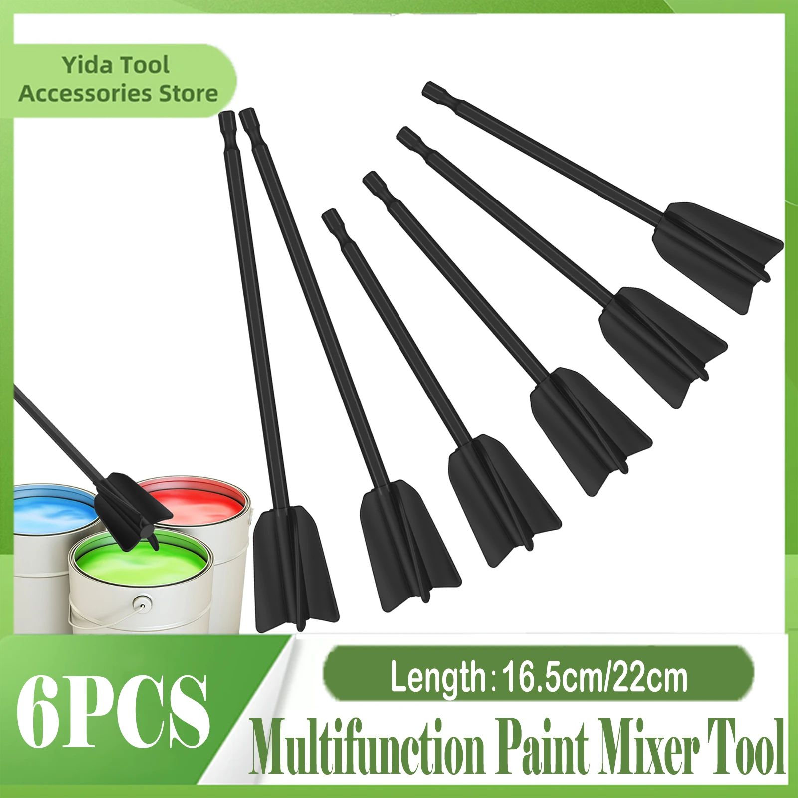 4 Blade Paint Mixer Paddle Attachment for Drill Smooth Fast Mixing Tool