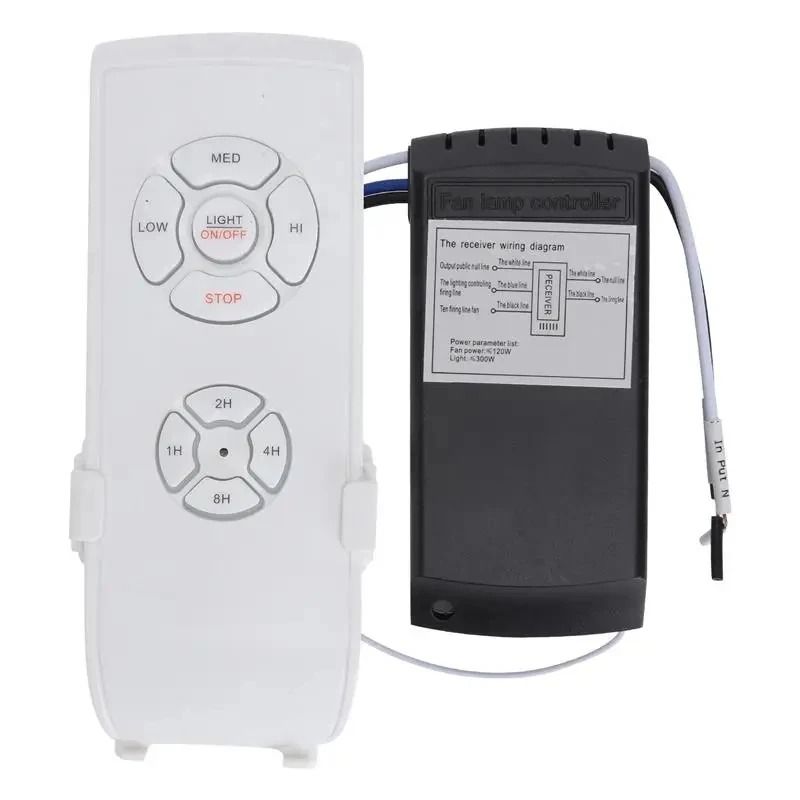Universal Ceiling Fan Lamp Remote Control Kit with Timing and Wind Speed Adjustment