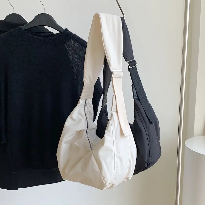 Large Capacity Nylon Shoulder Bag for Women Casual Hobos Crossbody
