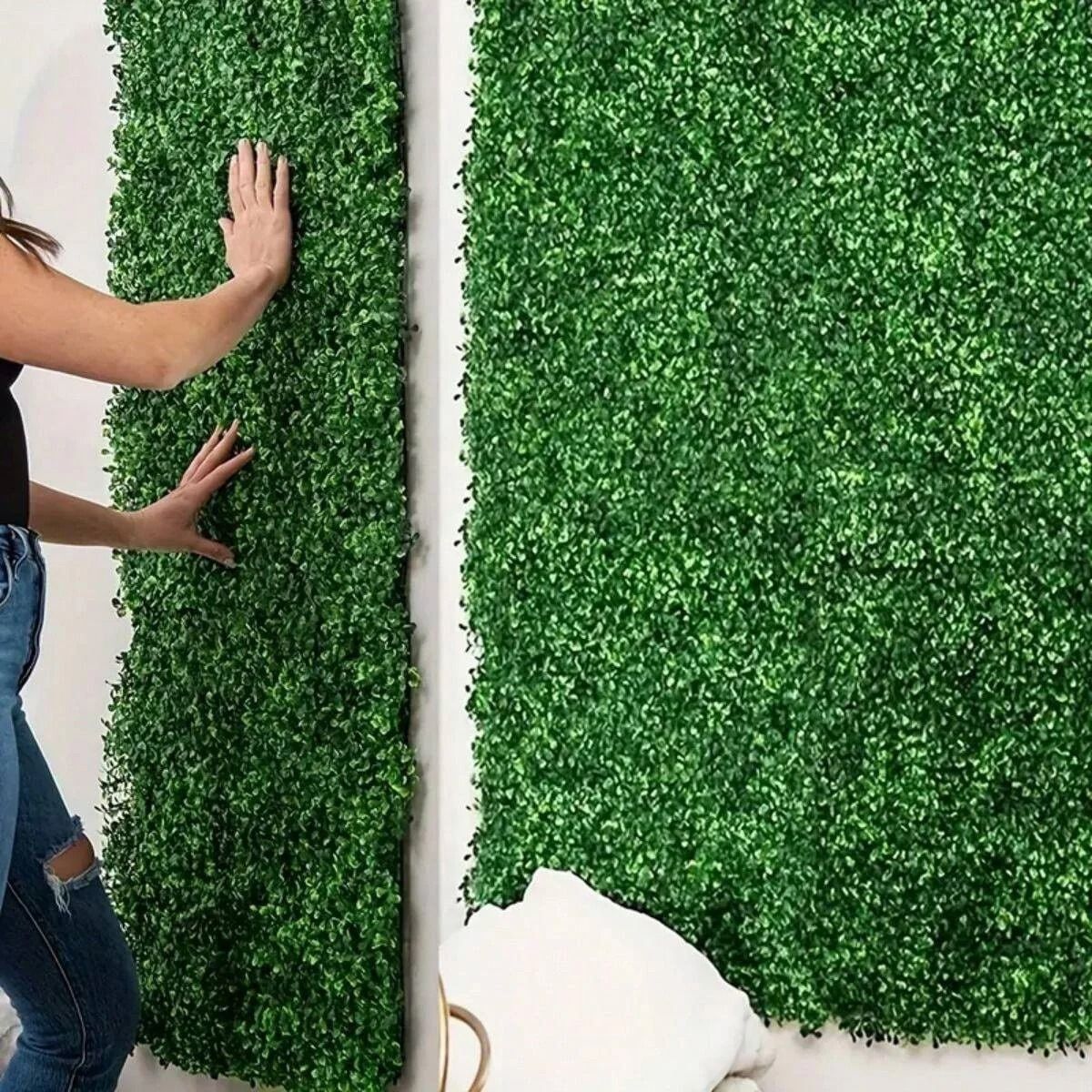 Premium 10-Piece Artificial Boxwood Grass Wall Panels & Greenery Backdrop Set