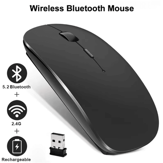 FlexiConnect Universal Bluetooth Wireless Mouse – Silent Portable Mouse for Laptop, Tablet & PC