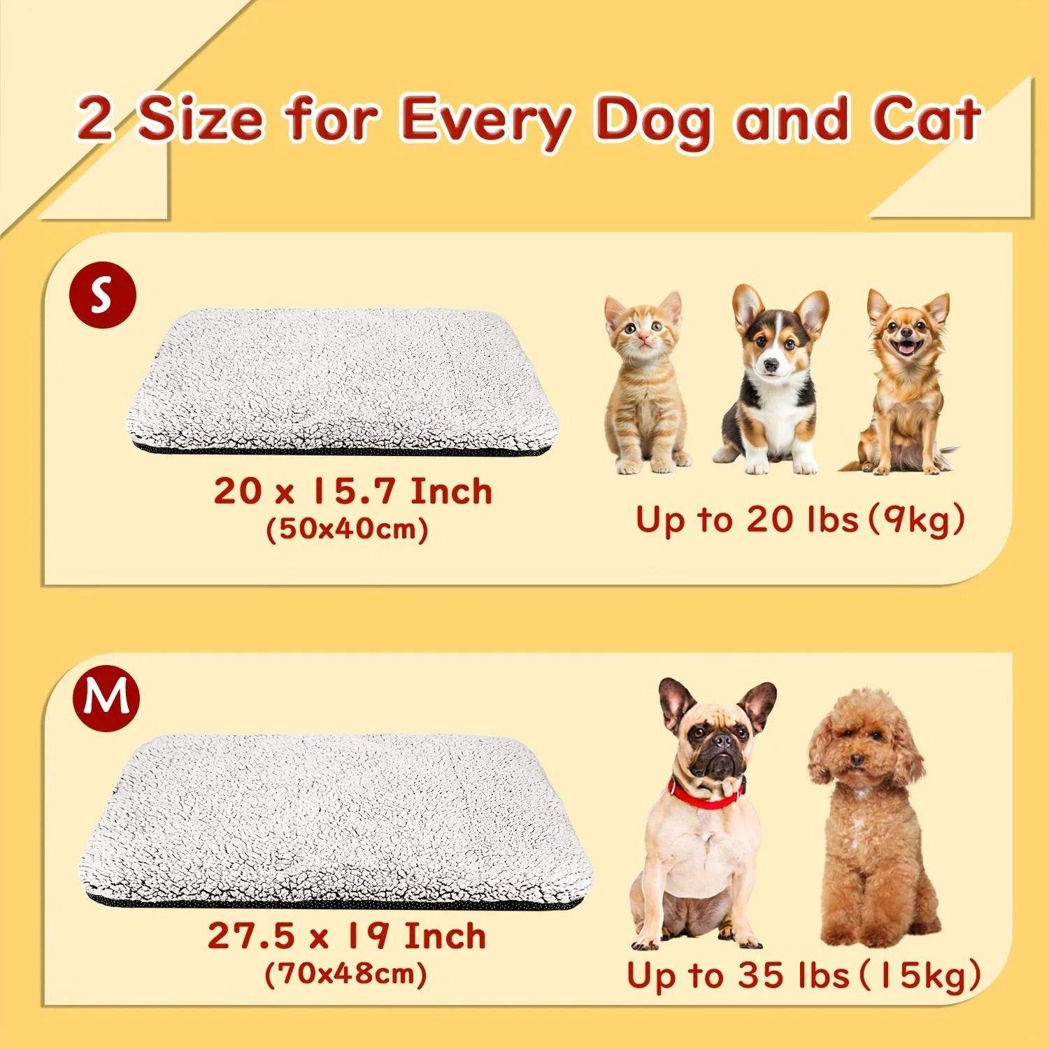Self-Warming Thermal Pet Mat & Heated Bed