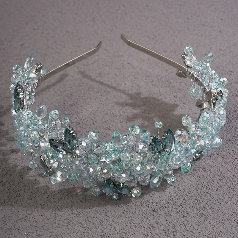 Women Rhinestone Bridal Tiara Headband Handmade