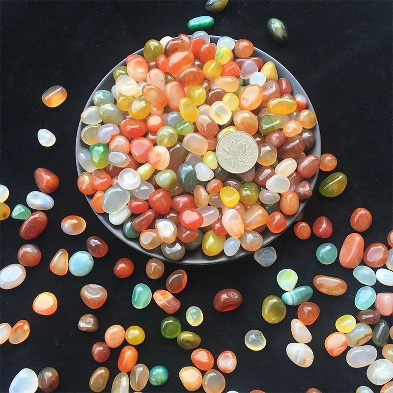Colorful Agate Pebbles Decorative Stones for Aquarium Vase and Succulent Decor