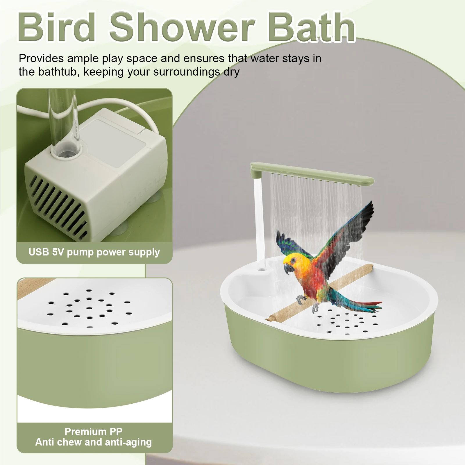 Automatic Bird Bath Fountain