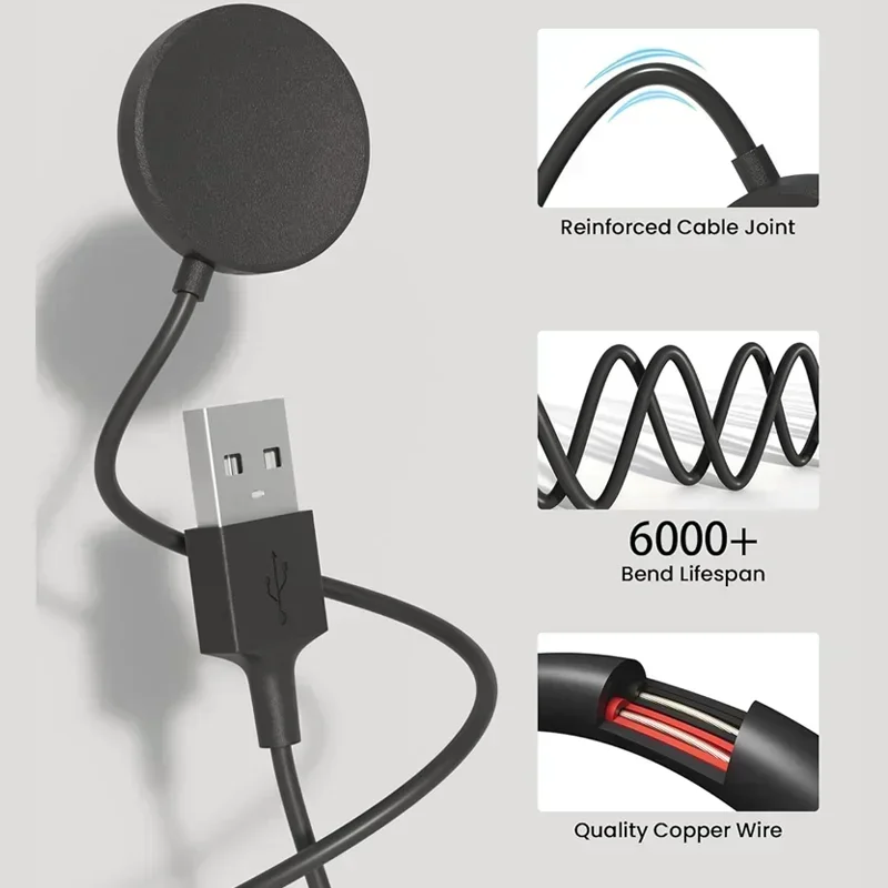 Portable USB Cable Fast Charging Dock Station, Magnetic Watch Wireless Charger, Samsung Galaxy Watch