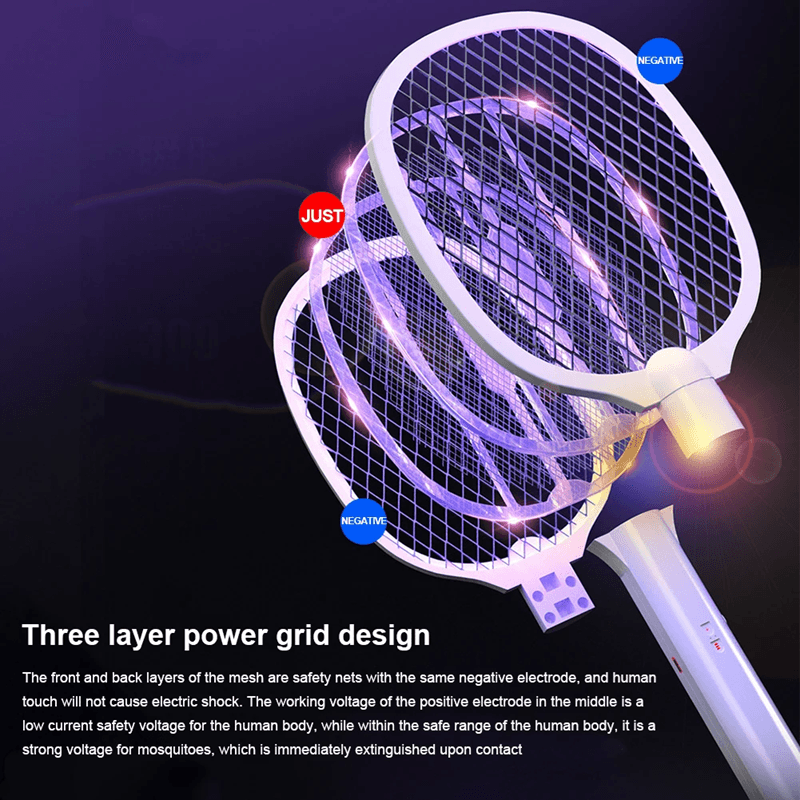 VoltGuard 2 in 1 Electric Fly Swatter and Mosquito Killer Lamp