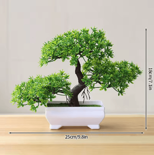 Artificial Bonsai Plant Mini Potted Tree for Desk & Home Decor