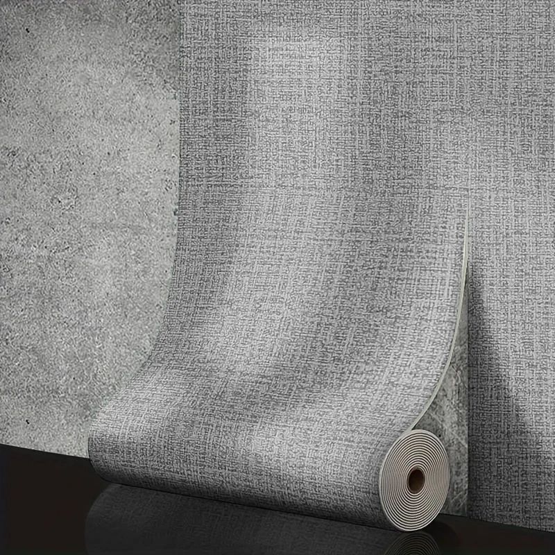 Self Adhesive 3D Wall Sticker Waterproof Cement Gray Wallpaper