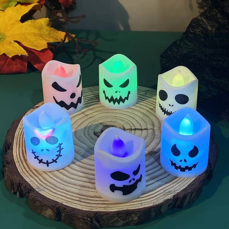 Halloween LED Ghost, Pumpkin Candle Light, Glowing Lamp, Haunted House, Party Decoration, Horror Props