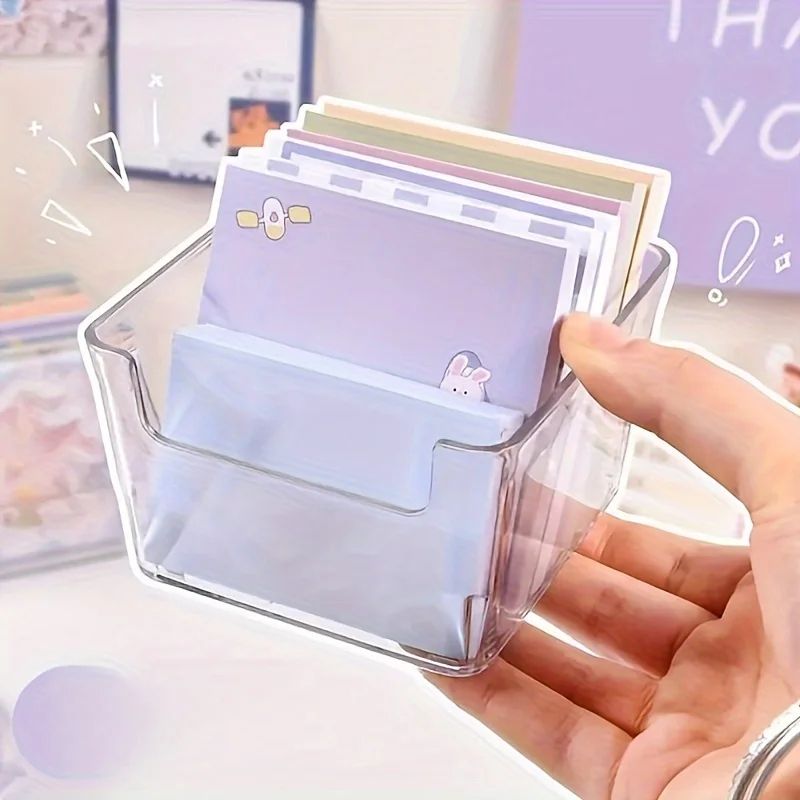 Clear Acrylic Sticky Note Holder Desktop Organizer