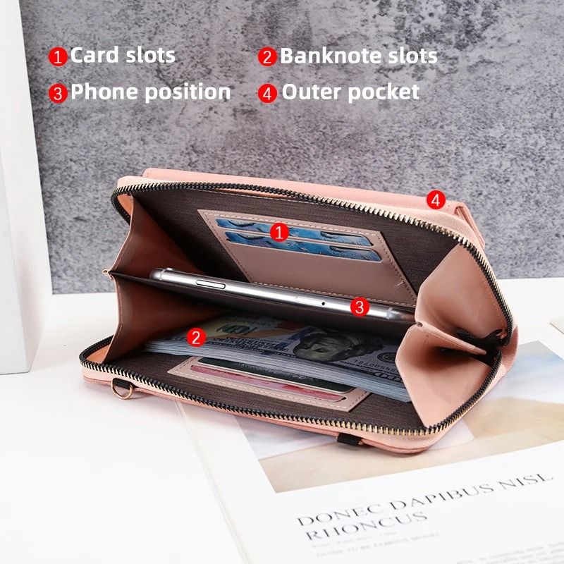 Fashionable Multi-Functional Crossbody Wallet and Phone Bag