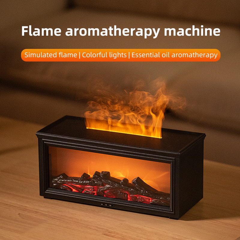 Essential Oil Fireplace Diffuser Mini Flame Aromatherapy Humidifier & Oil Diffuser
