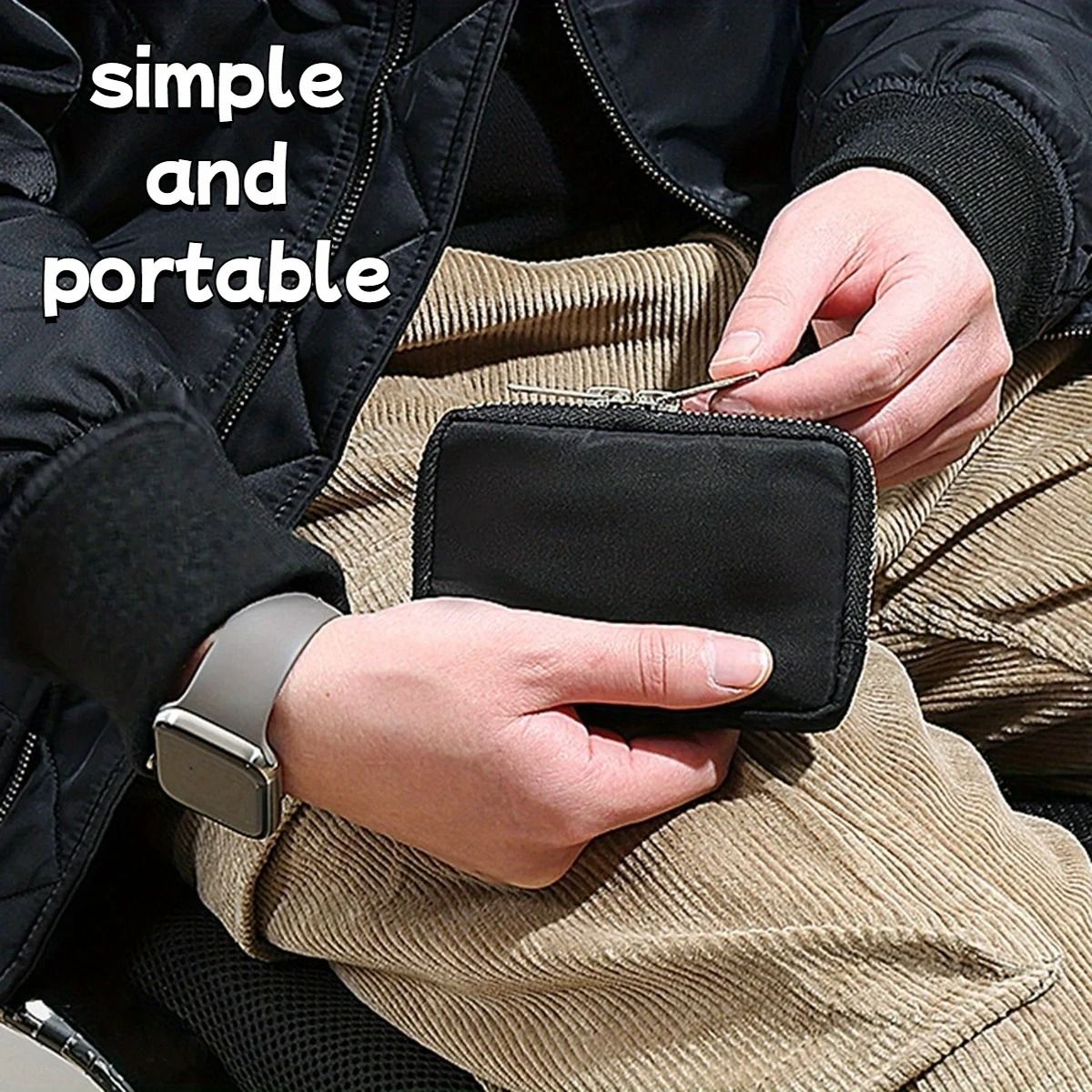Slim-Style Waterproof Nylon Small Wallet and Keychain