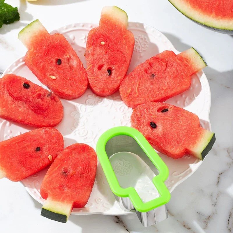 Creative Watermelon Popsicle Cutter Mold – Fun Fruit Cutter Shapes & Watermelon Slicer Tool