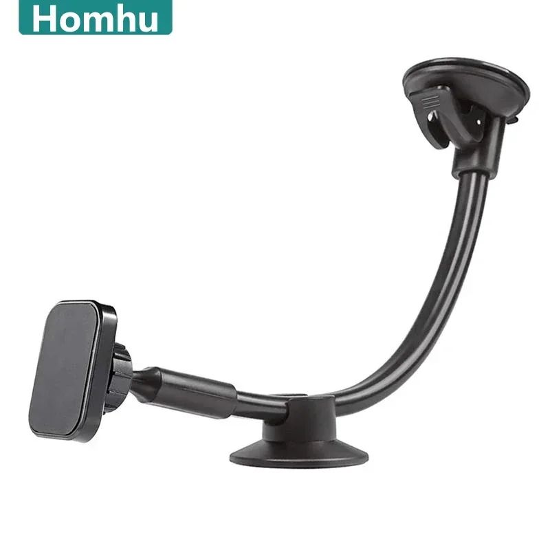 Magnetic Long-Arm Car Phone Holder – Adjustable Windshield & Dashboard Mount