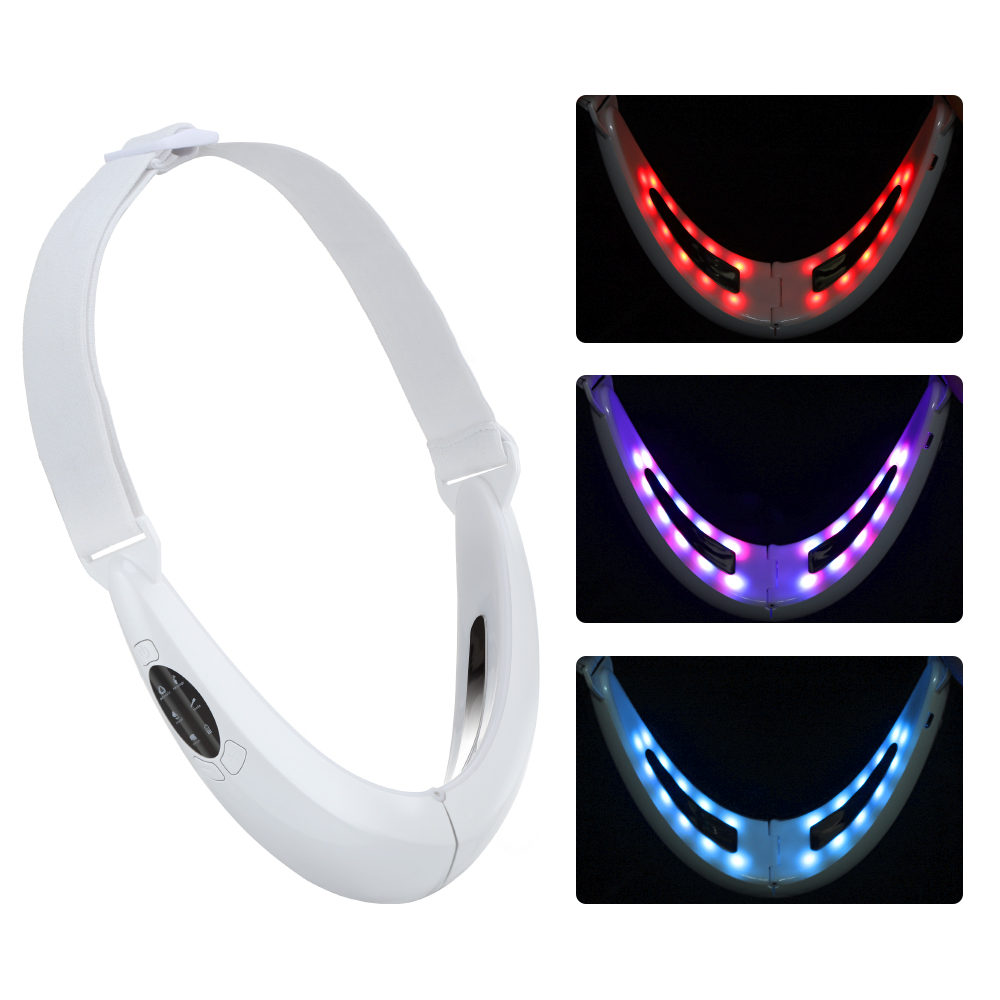 Face Slimming Massager 5 Modes, EMS V Shape Lift Belt, Vibration Face Lift Tighten Device, Skin Care Lifting Tool
