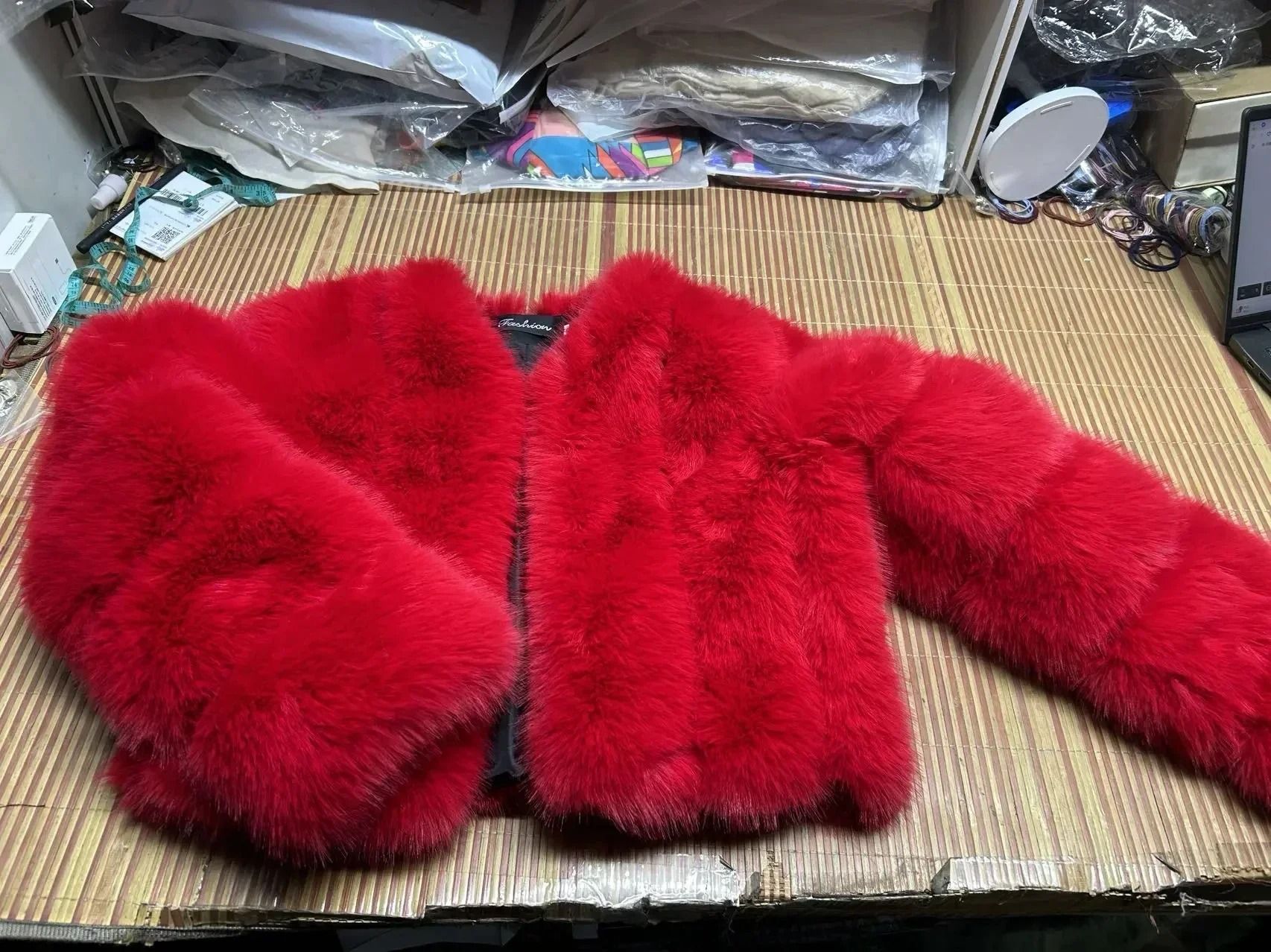 Luxury V-Neck Faux Fox Fur Coat | Chic Winter Teddy Jacket & High-Fashion Outerwear System