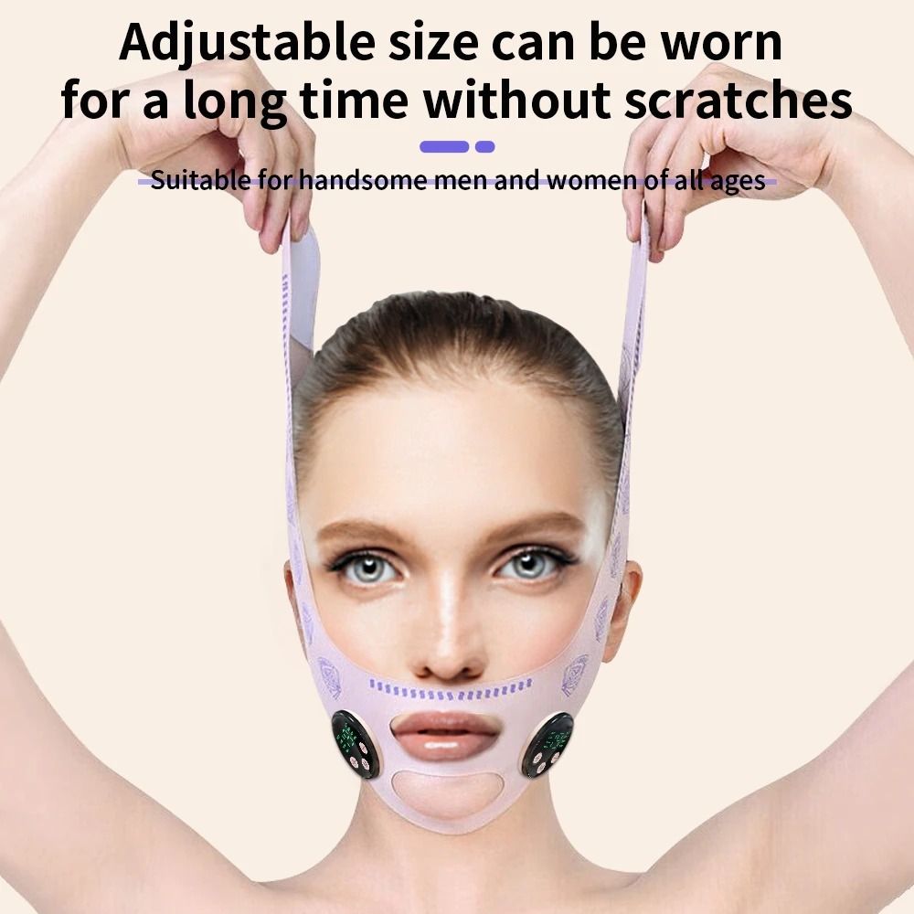 Rechargeable EMS Facial V-Line Lifting Massager – Double Chin & Cheek Contouring Mask